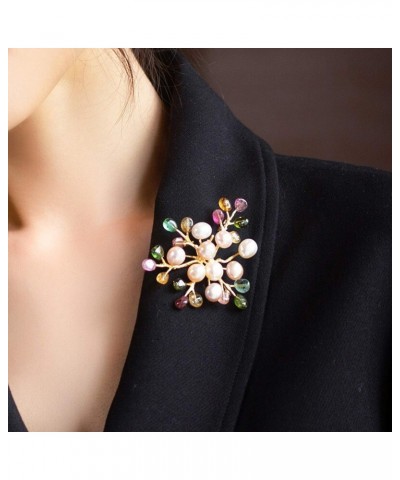 Women Brooches Delicate Brooches Fashion Pearl Pins Retro Temperament Brooch Coat Cardigan Pins - Wedding Party Jewelry (Size...