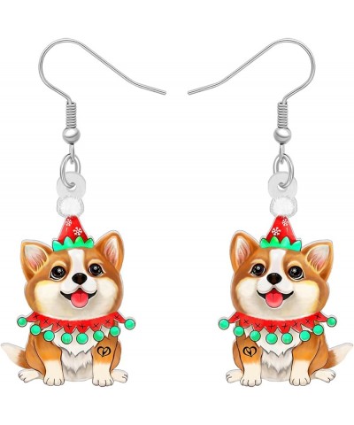 Acrylic Drop Dangle Christmas Gifts Dog Puppy Doggy Earrings Ornaments Decorations Jewelry For Women Accessories Shiba Inu $7...