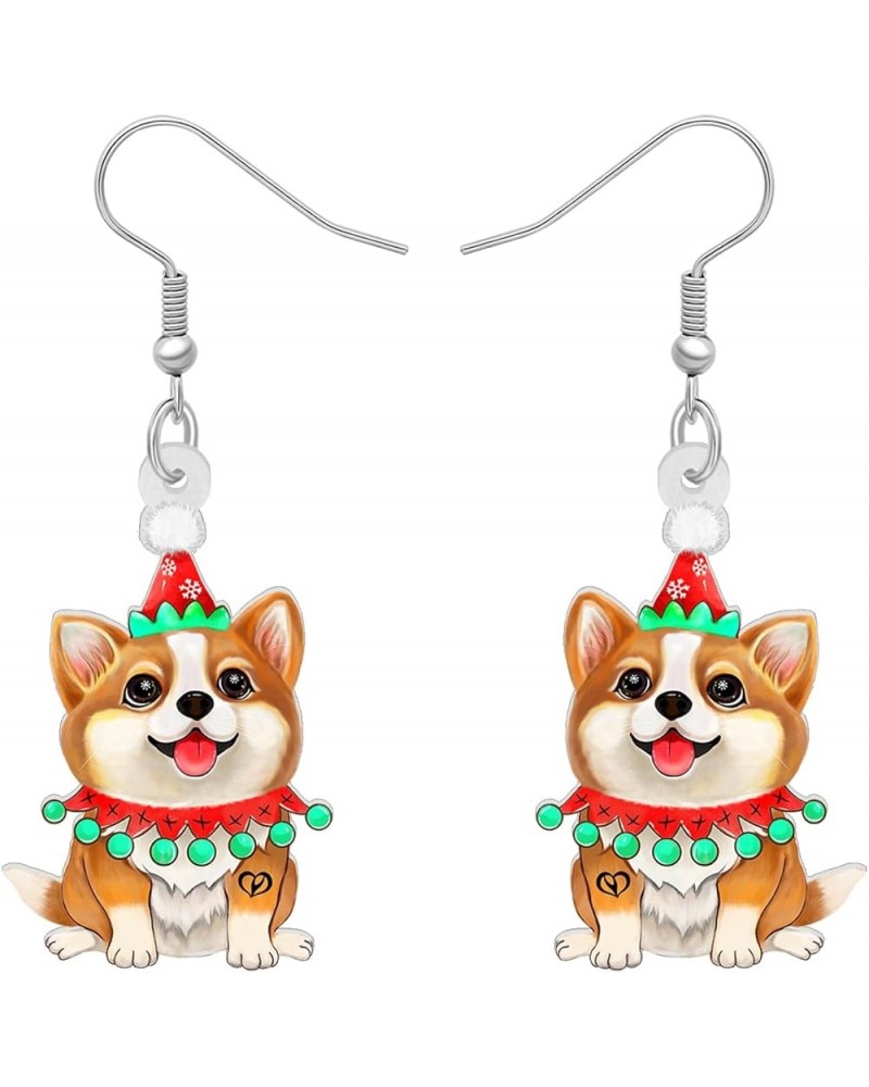 Acrylic Drop Dangle Christmas Gifts Dog Puppy Doggy Earrings Ornaments Decorations Jewelry For Women Accessories Shiba Inu $7...