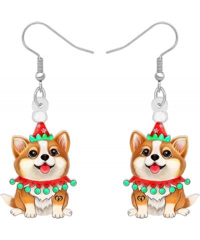 Acrylic Drop Dangle Christmas Gifts Dog Puppy Doggy Earrings Ornaments Decorations Jewelry For Women Accessories Shiba Inu $7...