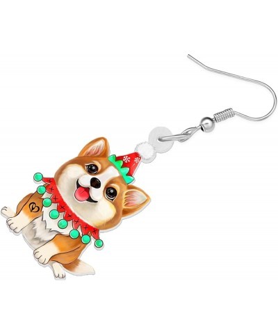 Acrylic Drop Dangle Christmas Gifts Dog Puppy Doggy Earrings Ornaments Decorations Jewelry For Women Accessories Shiba Inu $7...