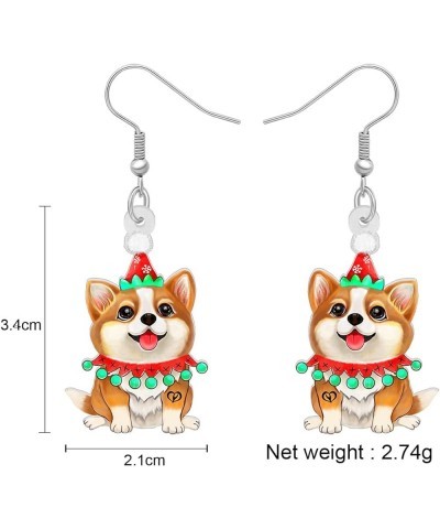 Acrylic Drop Dangle Christmas Gifts Dog Puppy Doggy Earrings Ornaments Decorations Jewelry For Women Accessories Shiba Inu $7...