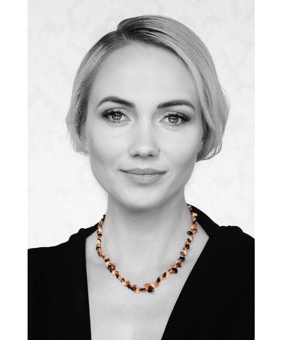 Natural Baltic Amber Necklace for Women (Multi) 17.7 Inches $11.50 Necklaces