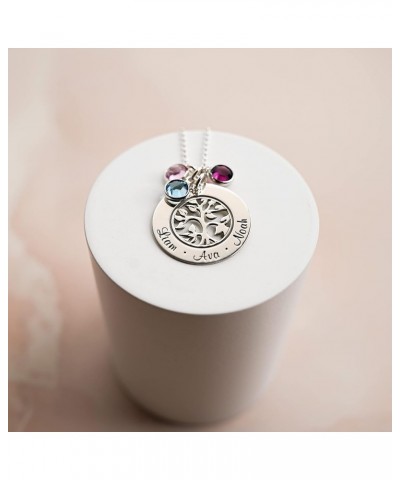 My Tree of Life Washer with up to Four Selected Swarovski Birthstone. Customizable with names and words of your choice 18" Ba...