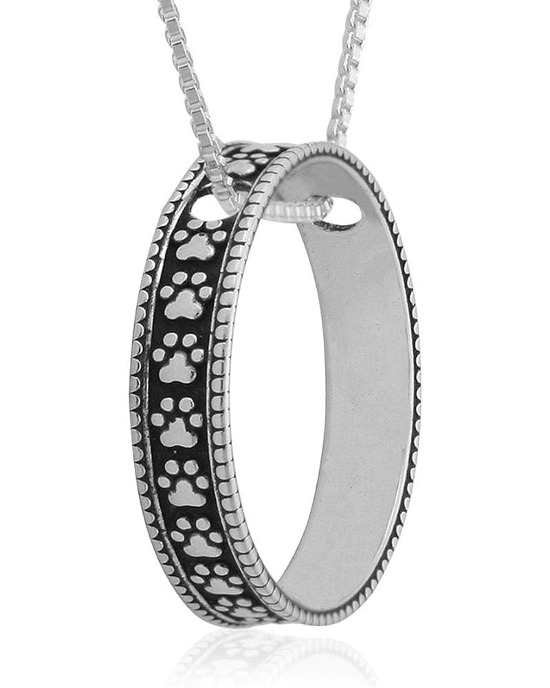 Paw Print Enhancer Pendant, Jewelry Gift for Animal Lovers - Paw Print Bling With 20" Box Chain $38.39 Necklaces