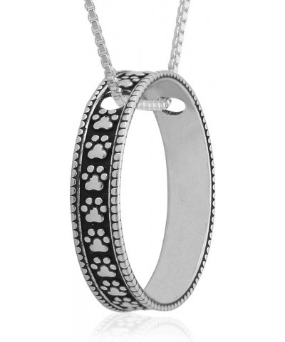 Paw Print Enhancer Pendant, Jewelry Gift for Animal Lovers - Paw Print Bling With 20" Box Chain $38.39 Necklaces