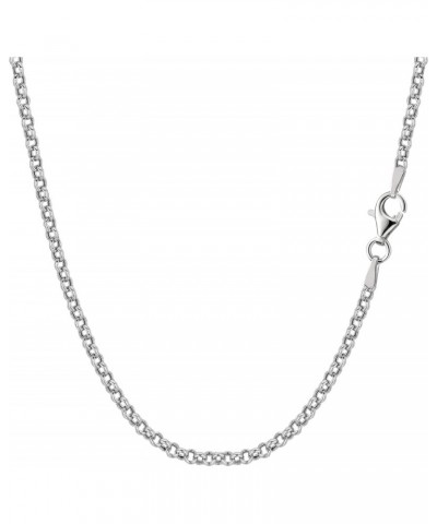 Sterling Silver Rhodium Plated Rolo Chain Necklace, 2.4mm $29.33 Others