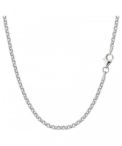 Sterling Silver Rhodium Plated Rolo Chain Necklace, 2.4mm $29.33 Others