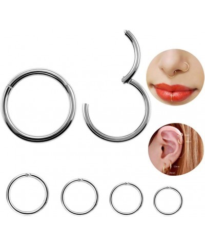 Formissky 16G 18G Segment Septum Hoop Nose Lip Ring Surgical Steel Tragus Cartilage Daith Earrings Piercing Jewelry 16G(1.2mm...