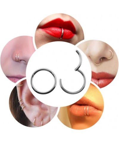 Formissky 16G 18G Segment Septum Hoop Nose Lip Ring Surgical Steel Tragus Cartilage Daith Earrings Piercing Jewelry 16G(1.2mm...