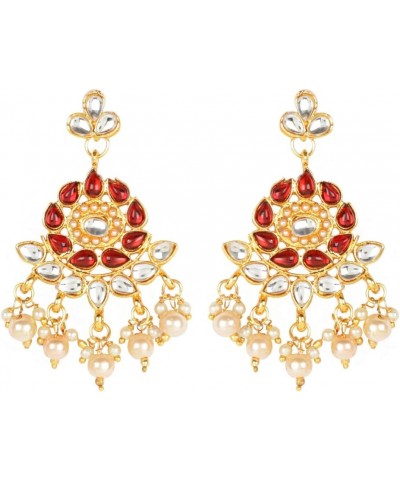 Bollywood Traditional Indian Wedding Gold Plated Red Meena Hasli Set for women/girls Style-1 $9.46 Jewelry Sets