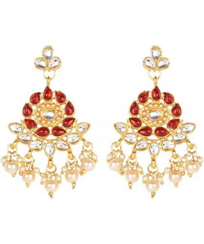 Bollywood Traditional Indian Wedding Gold Plated Red Meena Hasli Set for women/girls Style-1 $9.46 Jewelry Sets