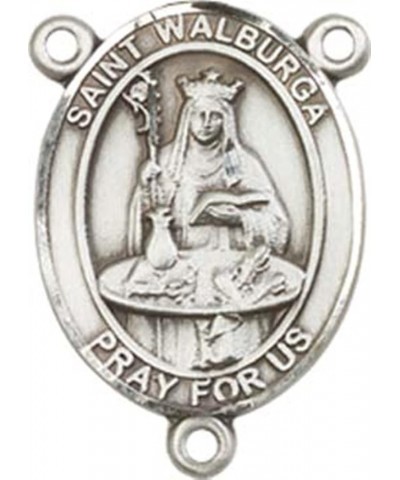 Sterling Silver Catholic Patron Saint Rosary Centerpiece Medal, 3/4 Inch Saint Walburga $39.21 Pendants