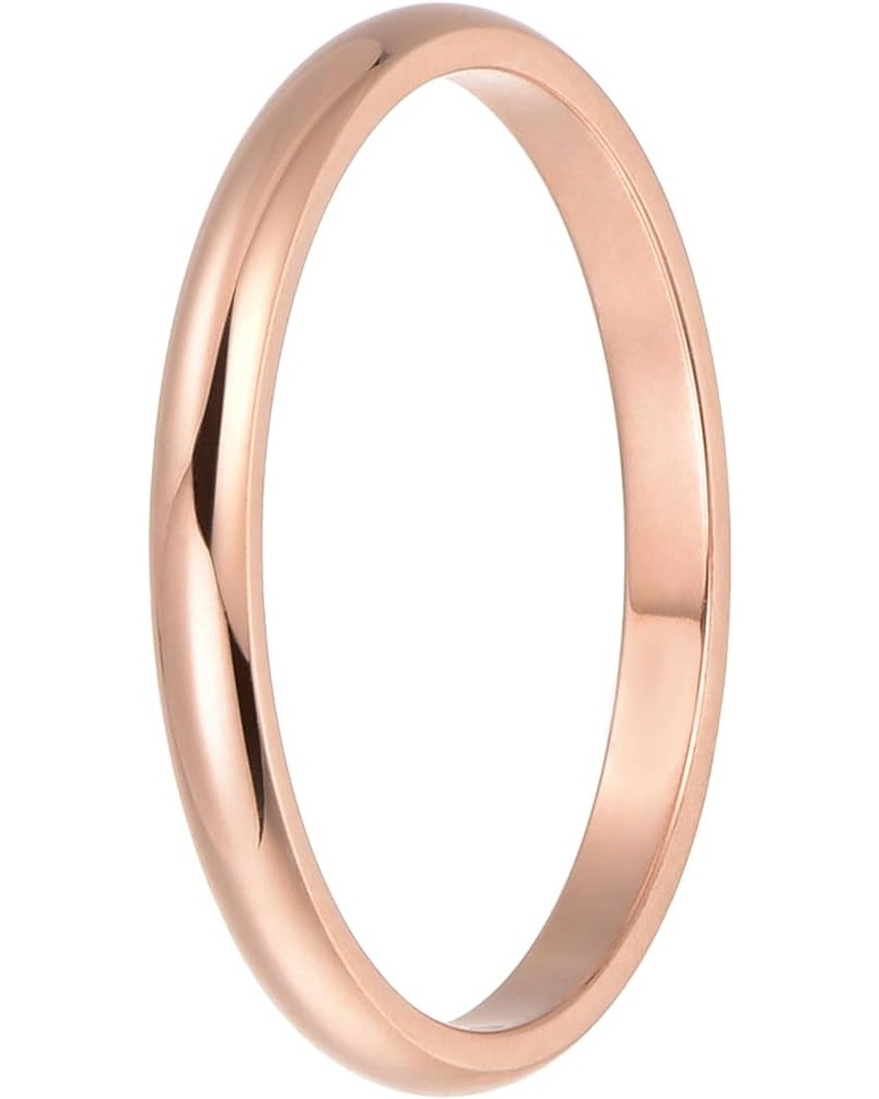 2mm Wedding Bands, 2mm Womens Band Ring, Wedding Rings for Women Rose Gold $10.19 Bracelets