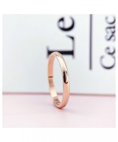 2mm Wedding Bands, 2mm Womens Band Ring, Wedding Rings for Women Rose Gold $10.19 Bracelets