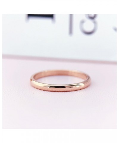 2mm Wedding Bands, 2mm Womens Band Ring, Wedding Rings for Women Rose Gold $10.19 Bracelets