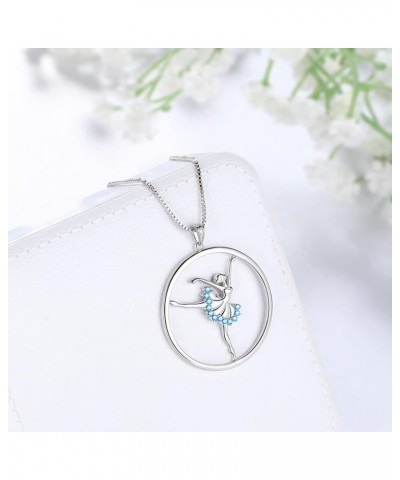 Ballerina Tiny Dancer Necklace/Earring Ballerina Ballet Recital Gifts 925 Sterling Silver Rainbow Dancer Dance Pendant Jewelr...