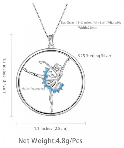 Ballerina Tiny Dancer Necklace/Earring Ballerina Ballet Recital Gifts 925 Sterling Silver Rainbow Dancer Dance Pendant Jewelr...