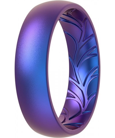 Women Silicone Wedding Bands, Breathable Leaf Cross Pattern Wedding Rings - 55mm Wide Galaxy A 5.5 - 6 (16.5mm) $8.25 Bracelets