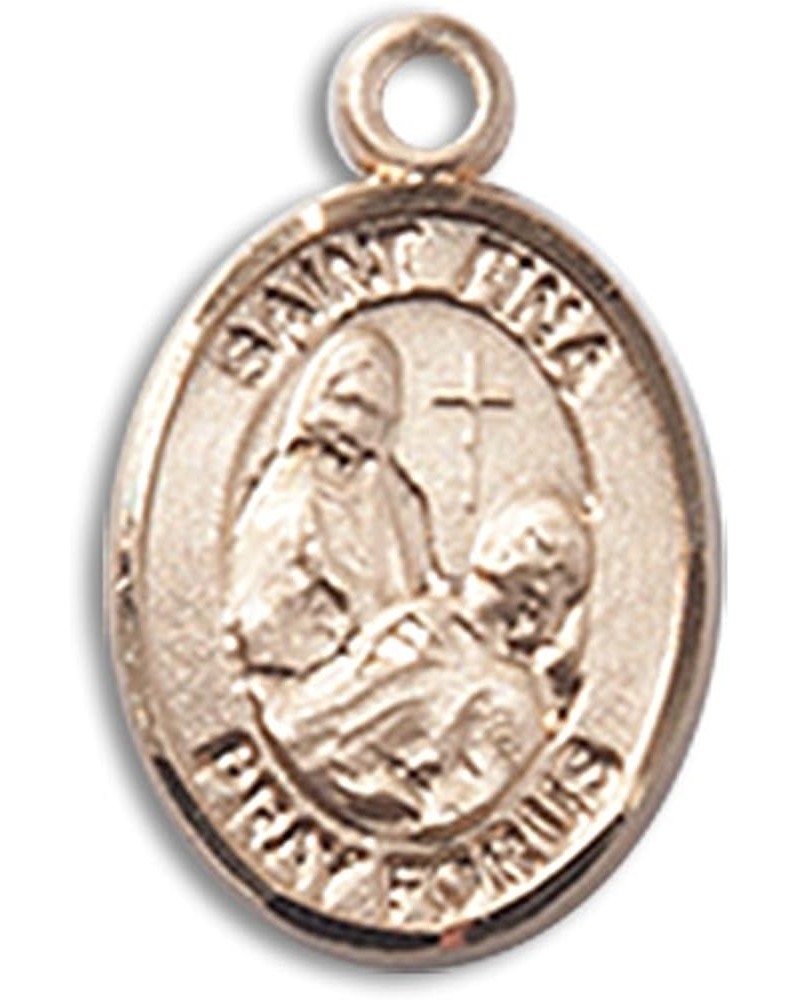 14 Karat Gold Catholic Patron Saint Medal Petite Charm Pendant, 1/2 Inch Saint Fina $100.58 Pendants