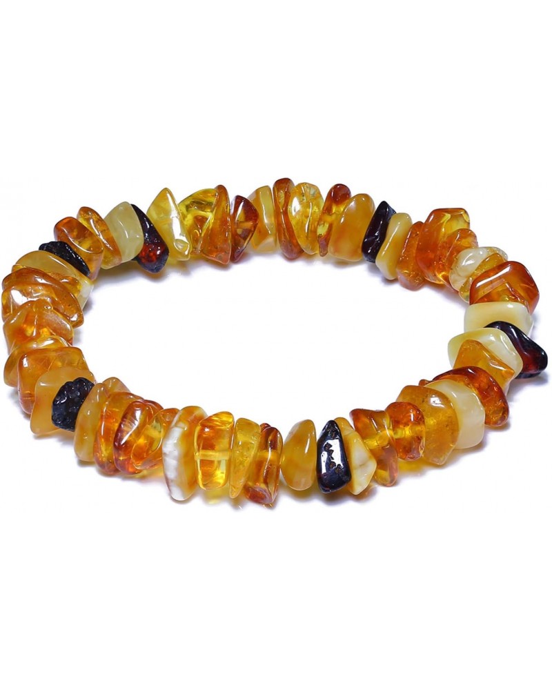 Real Baltic Amber Bracelet for Aldults (Women/Men), Handmade in Poland Natural Jewelry, Healing Stretch Bracelet $12.97 Brace...