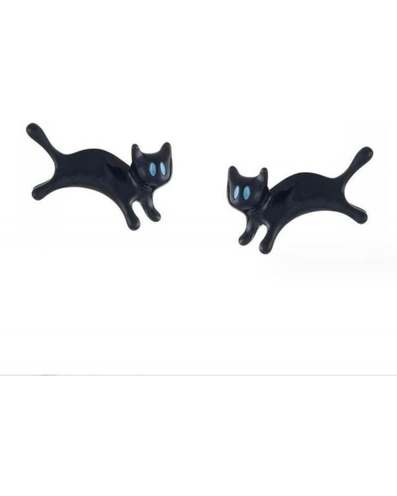 Tiny Black Cat Stud Earrings Funny Cat Animal Earrings Lovely Pet Cat Earrings for Women Girls black cat $8.69 Earrings