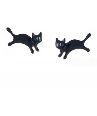 Tiny Black Cat Stud Earrings Funny Cat Animal Earrings Lovely Pet Cat Earrings for Women Girls black cat $8.69 Earrings