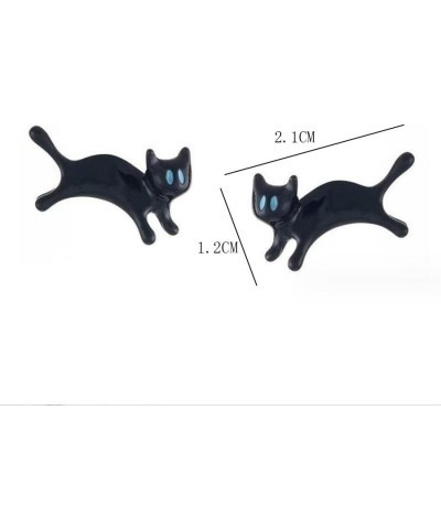 Tiny Black Cat Stud Earrings Funny Cat Animal Earrings Lovely Pet Cat Earrings for Women Girls black cat $8.69 Earrings