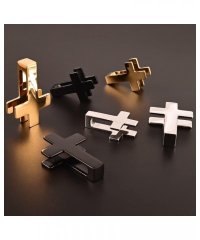 2pcs Stainless Steel Crosses Dangle Ear Tunnels Plugs Expander Stretcher Gauges Earrings Body Piercing Jewelry 16mm(5/8") Gol...