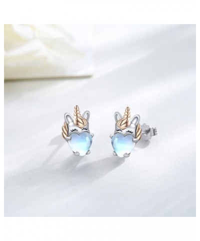 Hypoallergenic Unicorn Earrings for Girls Women 925 Sterling Silver Cute Animal Small Stud Earrings Unicorn Jewelry Gifts for...