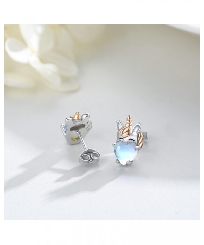 Hypoallergenic Unicorn Earrings for Girls Women 925 Sterling Silver Cute Animal Small Stud Earrings Unicorn Jewelry Gifts for...