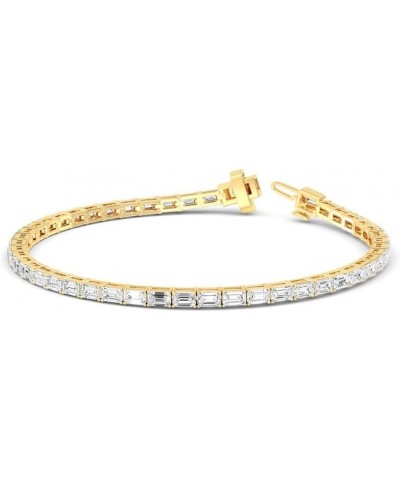 1-20 Carat (ctw) White Gold Emerald Cut LAB GROWN Diamond Bracelets (Color E-F Clarity VS2-SI1) Yellow Gold 5.0 carats $1.00 ...