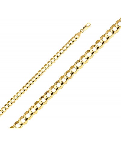 14K Solid Gold Cuban Link Open Curb Chains (Select Options) 24 Inches Yellow Gold $407.40 Necklaces