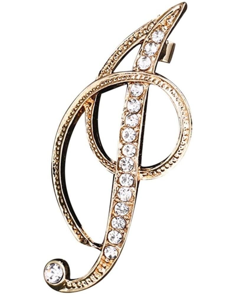 Brooches and Pins for Women Fashion Temperament Fashion Elegant 26 Initial Rhinestone Brooch for Women Gold Brooch for Women ...