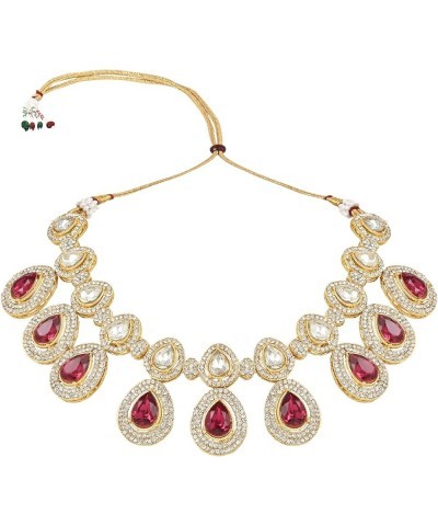 Indian Wedding Bollywood Gold Plated Traditional Kundan & Stone Choker Necklace Jewellery With Earrings Set for Women/Girls P...