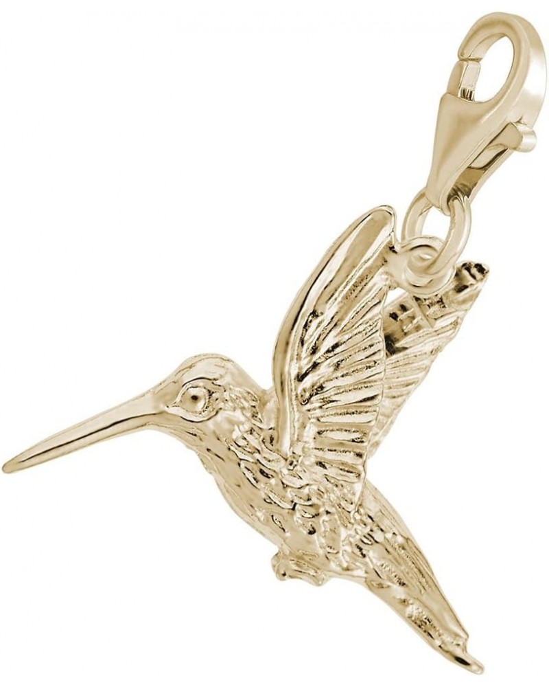 Hummingbird Charm with Lobster Claw Clasp, Charms for Bracelets and Necklaces yellow gold plated silver $25.41 Bracelets