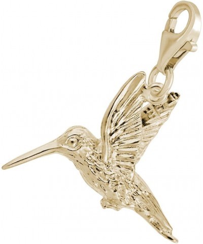 Hummingbird Charm with Lobster Claw Clasp, Charms for Bracelets and Necklaces yellow gold plated silver $25.41 Bracelets