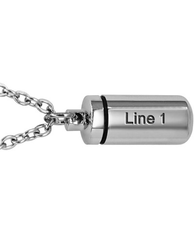 Cylinder High Capacity Ashes Holder Cremation Jewelry Urn Necklace Memorial Keepsake Style 15 - Engraving $8.99 Necklaces