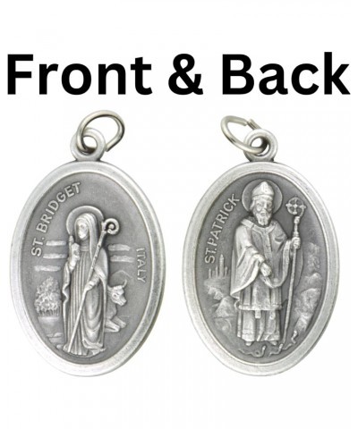 Double Sided Saint Patrick and St. Bridget Medal, Prayer Charm for Fertility, Ideal Gift for Newborns and Midwives, 1 Inch (P...