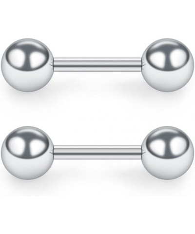 4 Pairs 16G Stainless Steel Ball Stud Earrings Set for Men Women Barbell Stud Earrings 3-6mm 3Pairs - Silver $6.88 Body Jewelry