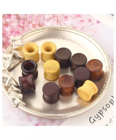 12pcs Wooden Gauges For Ear Nature Wood Tunnels Earrings Plugs Vintage Body Piercings Saddle Stretchers Set 2G-20mm 1 10mm-00...