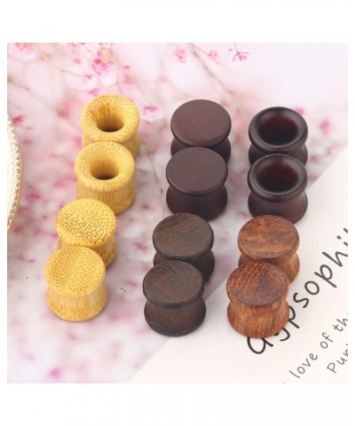 12pcs Wooden Gauges For Ear Nature Wood Tunnels Earrings Plugs Vintage Body Piercings Saddle Stretchers Set 2G-20mm 1 10mm-00...