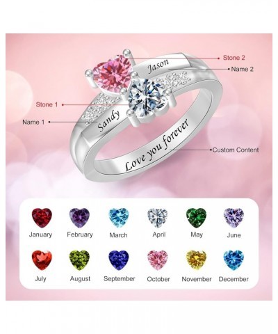 Personalized Mother Ring with 2-8 Birthstones & Names Family Ring Custom Anniversary Rings for Women Mother Grandma Mother's ...