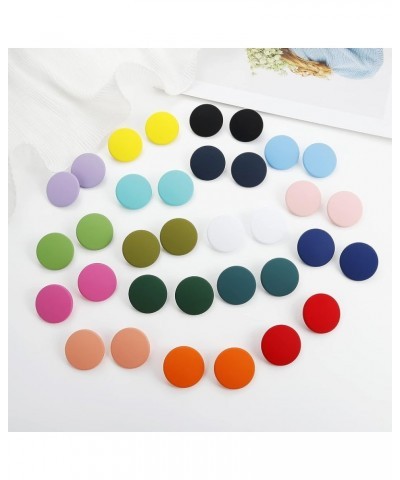 Button Earrings, Large Round Acrylic Stud Earrings for Women Girls 6Colors-Beachy $9.50 Earrings