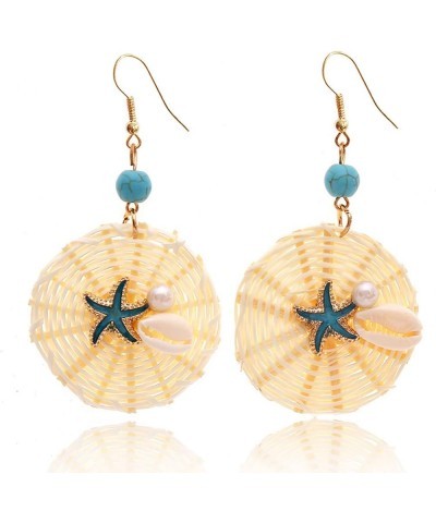 Seashell Earrings for Women Clearance Items Under 5 Dollars Gifts Boho Starfish Shell Earrings Set Faux Pearl Dangle Earrings...