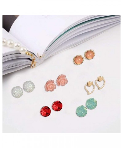 10 Pairs-100 Pairs Colorful Stud Earrings for Women Girls Hypoallergenic Earrings Charm Dangle Earrings Hoop Earrings Stainle...