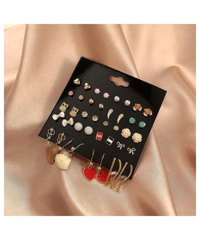 10 Pairs-100 Pairs Colorful Stud Earrings for Women Girls Hypoallergenic Earrings Charm Dangle Earrings Hoop Earrings Stainle...