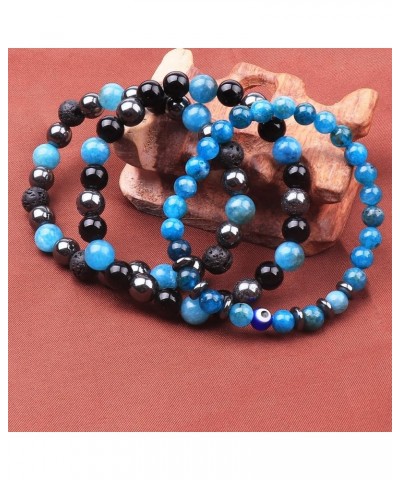 Black Obsidian Hematite Triple Protection Bracelet, Evil Eye Tiger Eye Beads Bracelets for Women&Men - Bring Luck And Prosper...