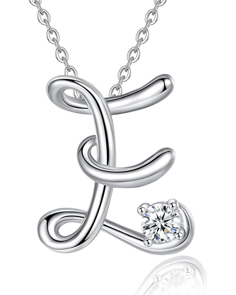 Sterling Silver Initial Necklaces for Women, Dainty 26 Alphabet Pendant Necklace Jewelry Gift, 18 Inch Chain E $15.98 Necklaces