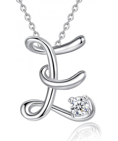 Sterling Silver Initial Necklaces for Women, Dainty 26 Alphabet Pendant Necklace Jewelry Gift, 18 Inch Chain E $15.98 Necklaces